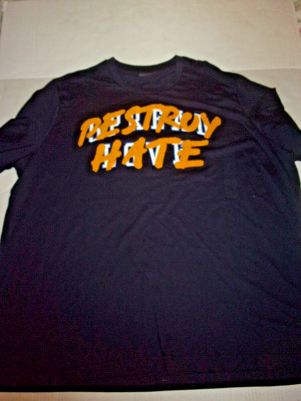 Sean John Destroy Hate navy textured tee size 3XL