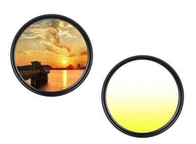 dHD DIGITAL Marken 62mm Farbverlaufsfilter gelb Farbfilter Graduated 62 mm 