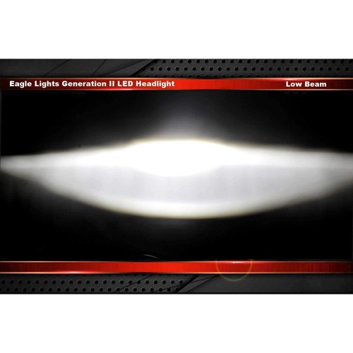 Eagle Lights 7" Black Gen 2 LED Headlight Spot Light Kit 14-23 Harley Road King - Picture 13 of 15