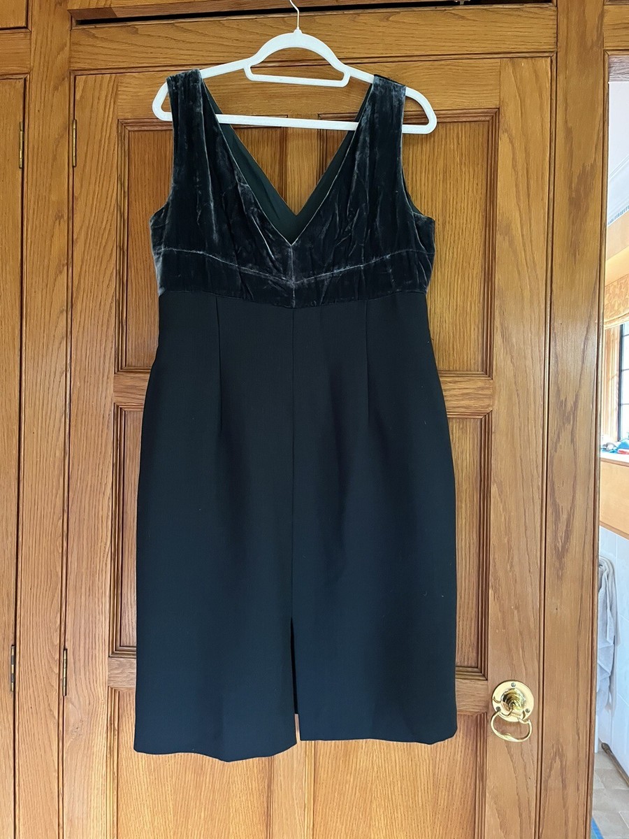 LK Bennett green wool and velvet sheath pencil dress UK 16 | eBay UK