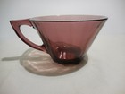 3 Piece Set of Moroccan Amethyst by Hazel Atlas Octagonal Cup Saucer Salad/bread — photo 7