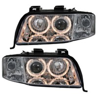 Xenon D2S Scheinwerfer Set Klarglas Angel Eyes FüR Audi A6 4B C5 Bj. 01-04 Chrom