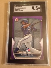 2023 Bowman Prospect Manuel Beltre #121/250 PURPLE #BP-79 Graded SGC 9.5 Basebal