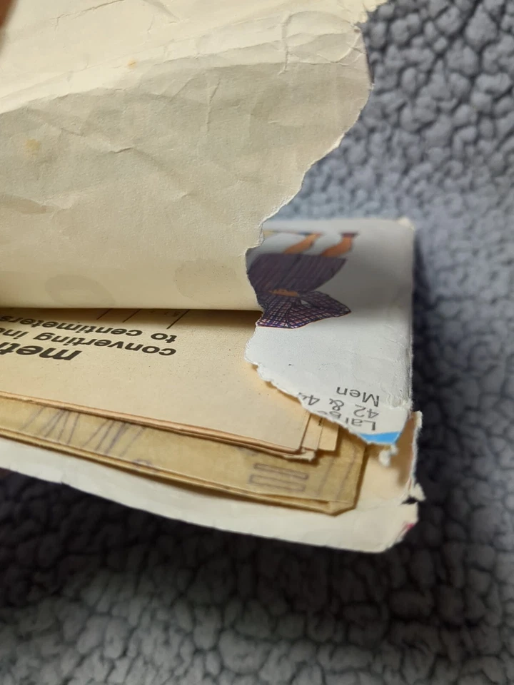 Robe Simplicity 7080 Large L 42 44 Vtg Cut Sewing Pattern Mens Terrycloth Silk  - Image 3 of 4