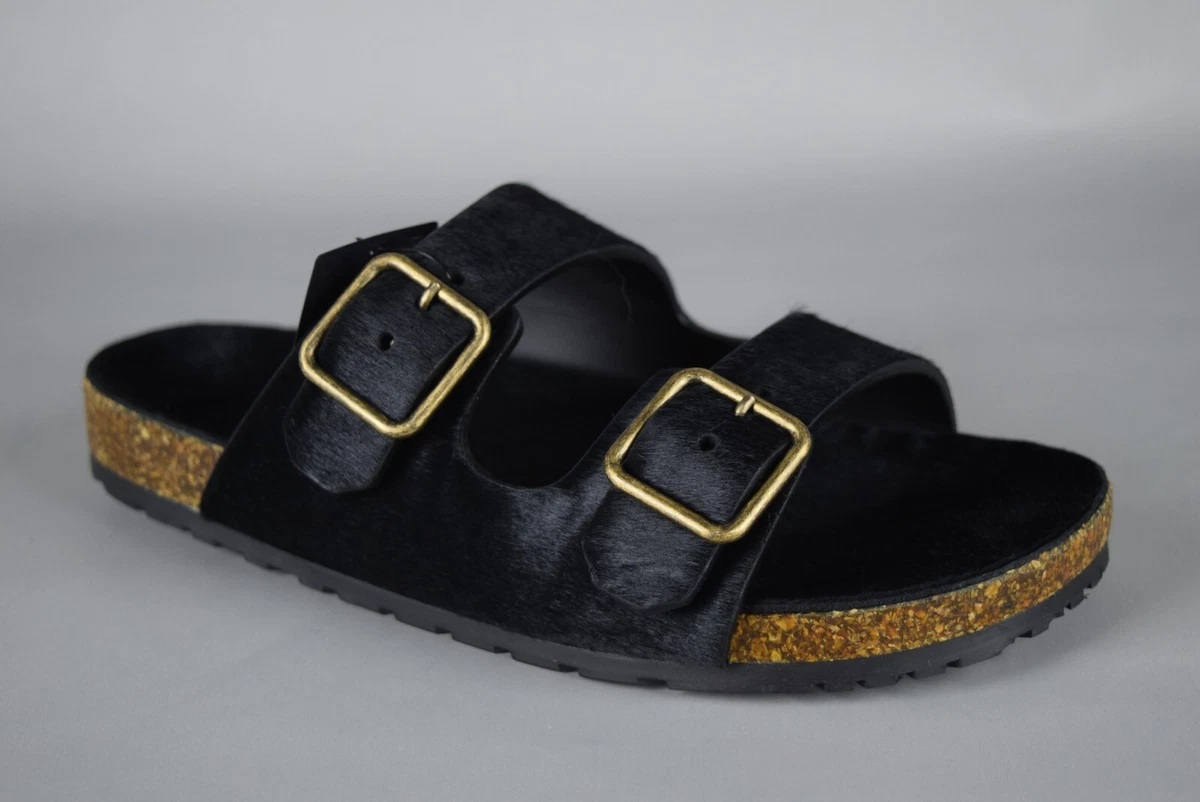 NIB 795 YSL Saint Laurent Paris Pony Jimmy Flat Sandals 39 9