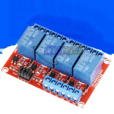 1PCS NEW 4 Channel Optocoupler Relay Module DC 5V/12V/24V