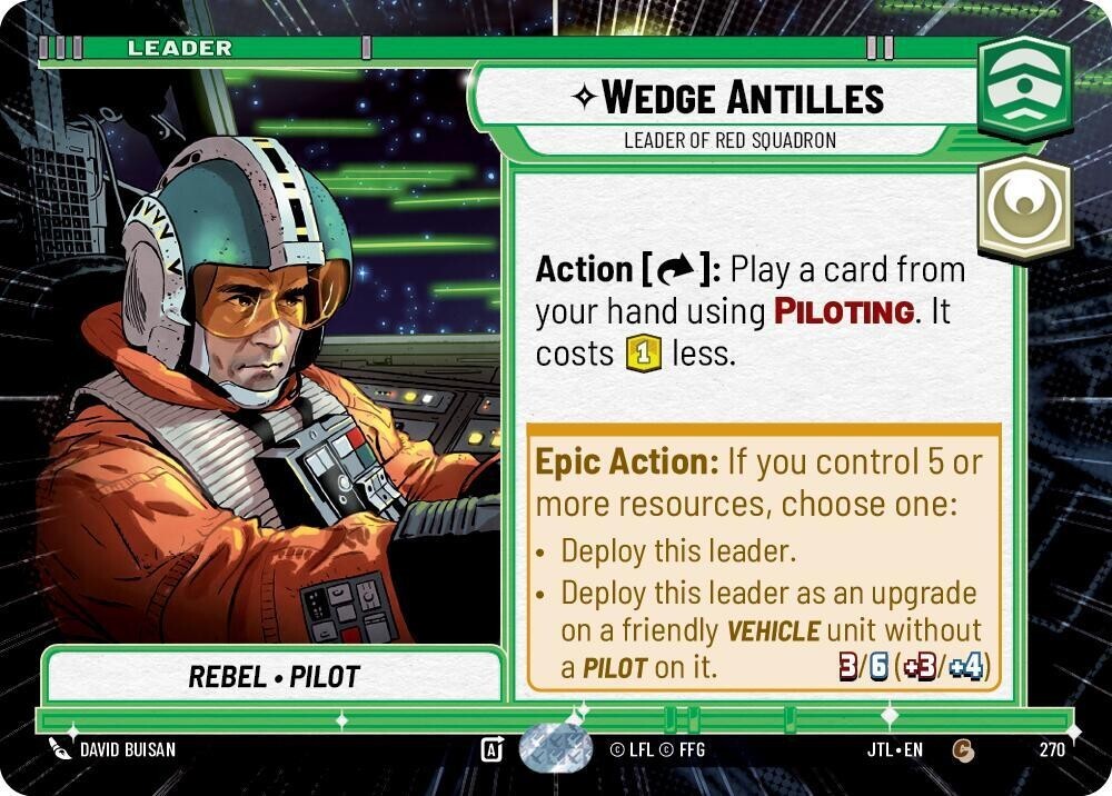 Wedge Antilles Hyperspace - JTL 270 NM - Star Wars Unlimited