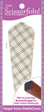 SCISSORFOBZ Designer Scissors Sheath Cover Single large Ivory Brown Diamonds