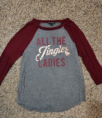 Fifth Sun 'All the Jingle Ladies' 3/4 Sleeve Shirt Small