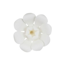 Mega Crafts - 12" Handmade Paper Pedal Flower - White, 1PC