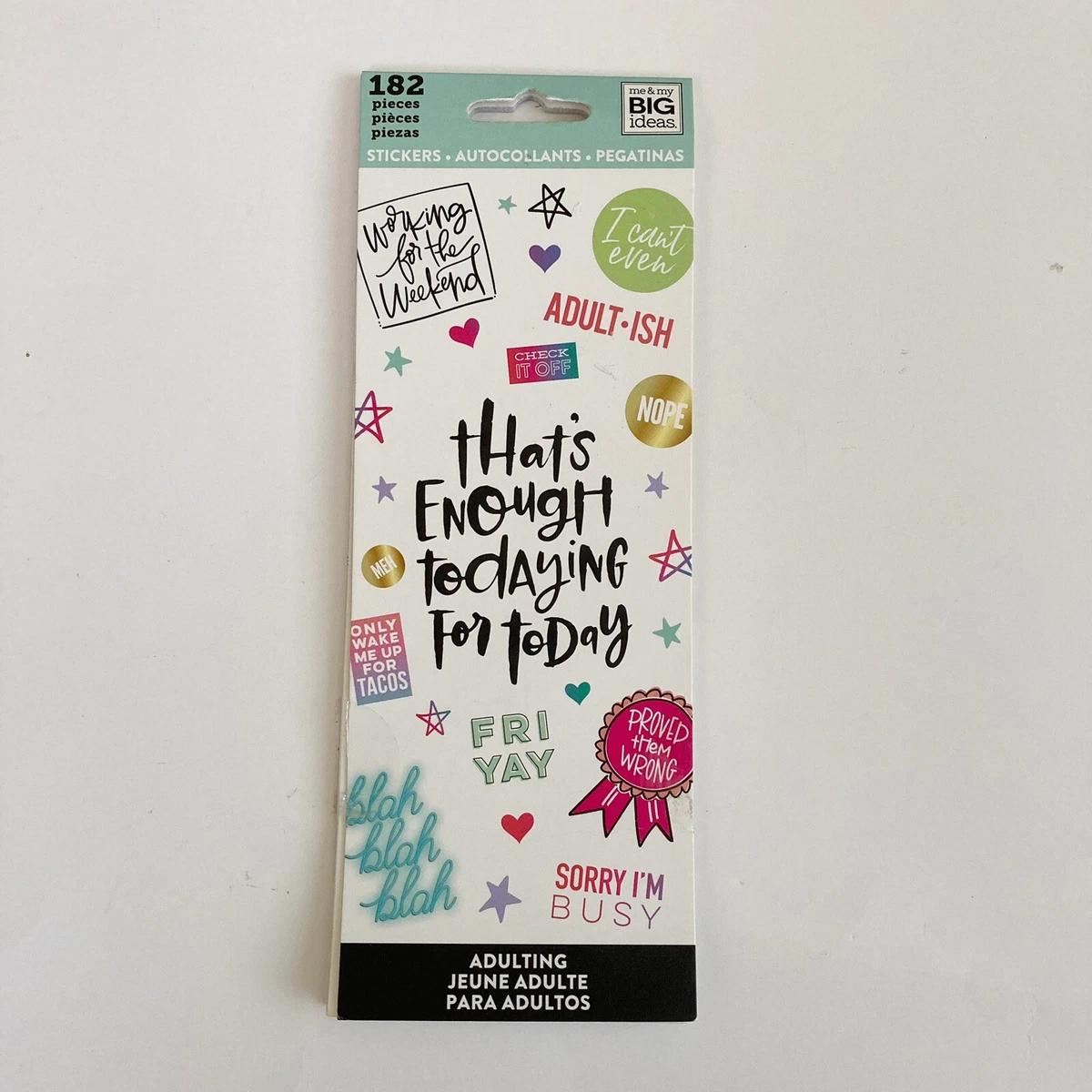 Me &amp; My Big Ideas Adulting Journal Calendar Stickers | eBay