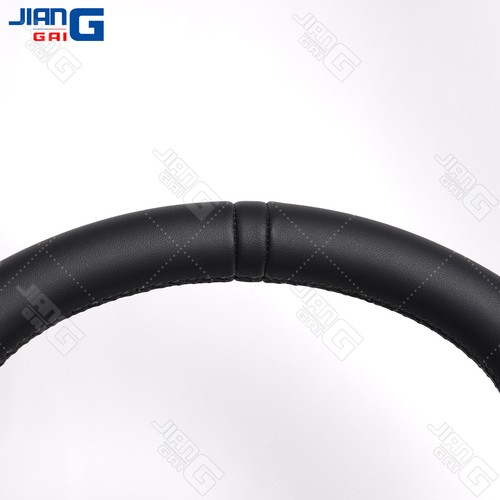 Full Black Leather Steering Wheel Fit Dodge Charger Hellcat Challenger SRT 2015+ - Imagen 5 de 9