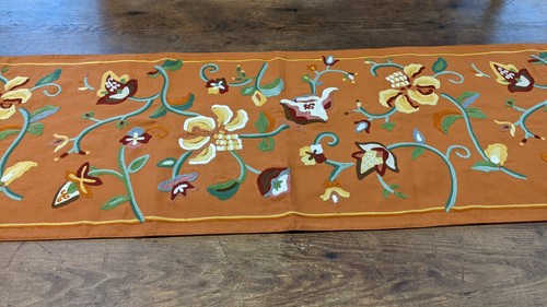 Williams-Sonoma Tan Embroidered Table Runner - Picture 2 of 7