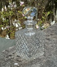 ANTIKE ENGLISCHE FRANZ&Ouml;SISCHE BACCARAT GROSSE SCHWER GESCHLIFFENE GLAS KRISTALL DUFTFLASCHE