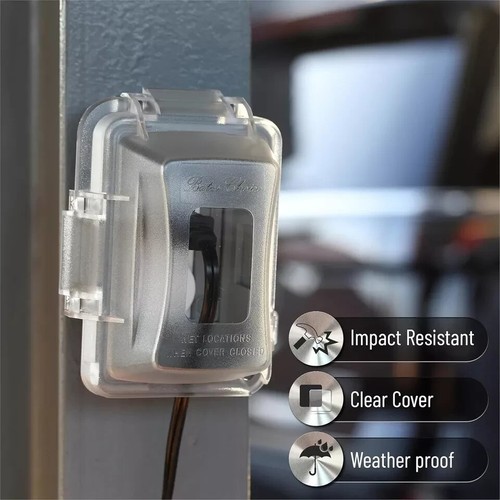 Bates Weatherproof 1-Gang Outdoor Outlet Cover Plug Receptacle Cover - Picture 6 of 9