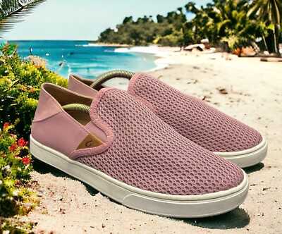 OluKai Pehuea Shoes Womens Size 7 Pink Slip On Breathable Mesh Flats Casual Olukai Pehuea Shoes Womens 10 Pink Rose Slip On Comfort Slip  main image 2