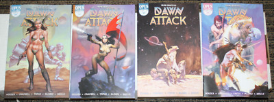 Frazetta's Dawn Attack #2 FOUR COVER SET A, B, 1:5 & 1:10 Variants