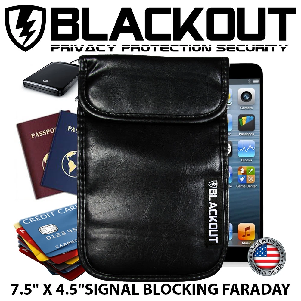 FARADAY CAGE EMP BAG RFID PRIVACY PHONE SIZE BLACKOUT 7.5 X 4.5