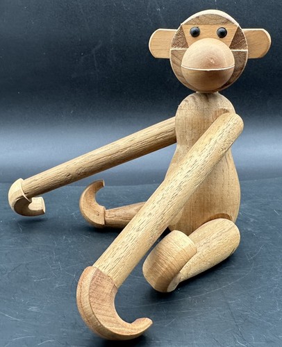 Vintage Kay Bojesen Style Teak Wood Hanging Monkey Japan MCM - Picture 14 of 17