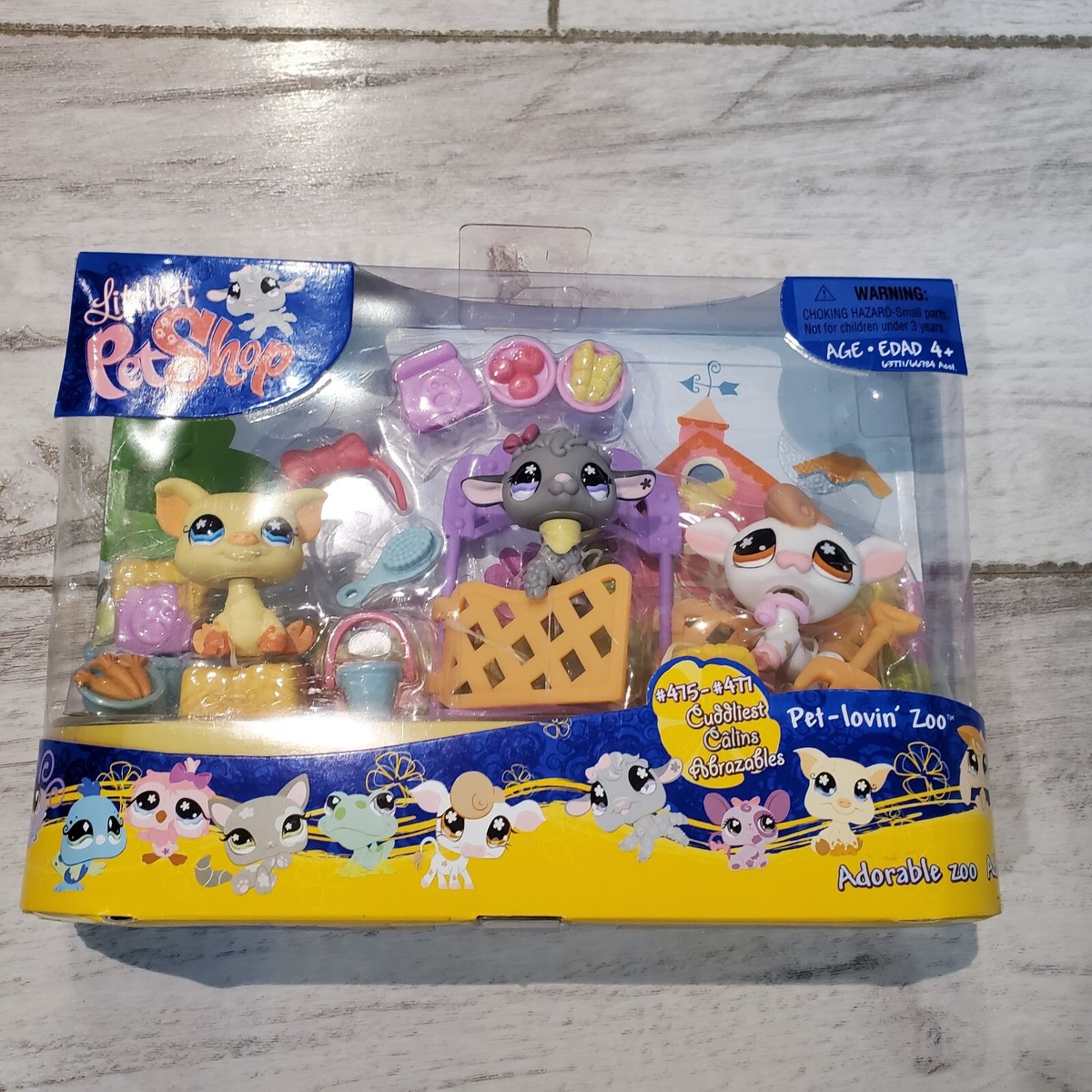 2007 Littlest Pet Shop LPS #475 #476 #477 Cuddliest Set Pet Lovin