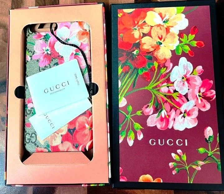 GUCCI GG Supreme Monogram Blooms 474578 527476 iPhone 7/8 保护壳 全新带盒 意大利 — 第 2/4 张图片