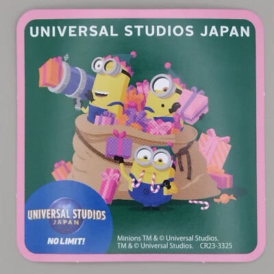 Minions TM UNIVERSAL STUDIOS JAPAN USJ Kinder Aufkleber EDION Sticker zwei Pu...