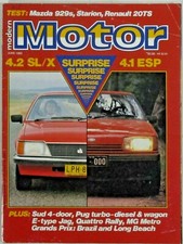 MODERN MOTOR MAGAZINE JUNE 1982 COMMODORE SL/X V FALCON ESP, E-TYPE JAGUAR, AUDI