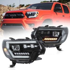 Pair Led Projector Sequential Headlights For Toyota Tacoma 2012-2015 Dynamic Drl Pair Led Projector Sequential Headlights For Toyota Tacoma 2012-2015 Dynamic Drl