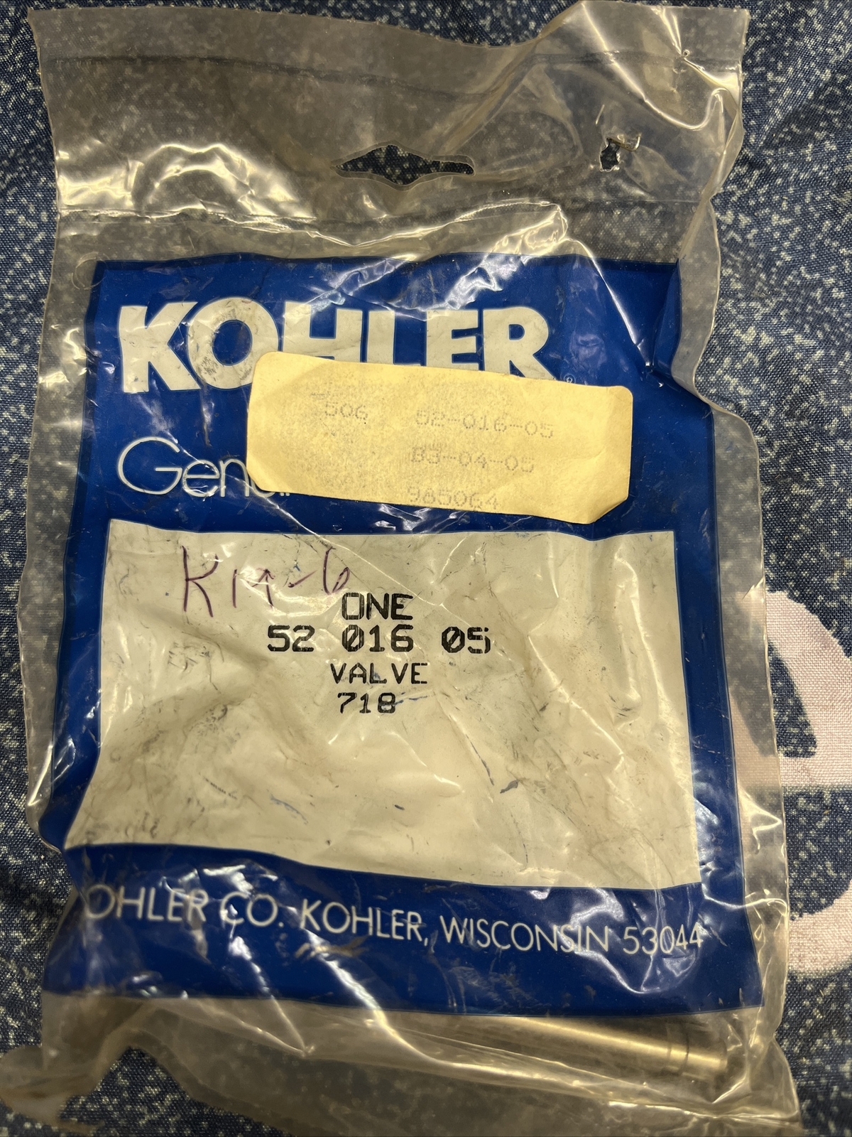 Genuine Kohler VALVE, EXHAUST Part 52 016 05S eBay