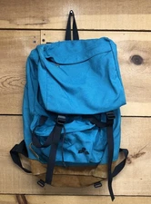 Vintage Eastern Mountain Sports EMS Leather Bottom Hiking Backpack 1990s