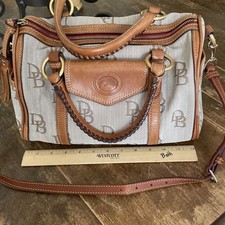Dooney Bourke Beige Brown DB Logo Florentine ...