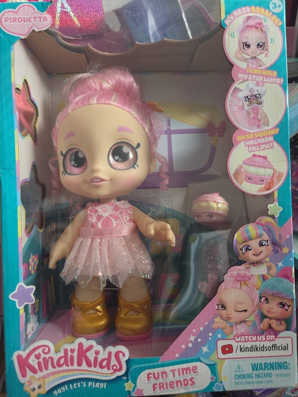  Kindi Kids Fun Time Friends - Pre-School Play Doll, Pirouetta - New