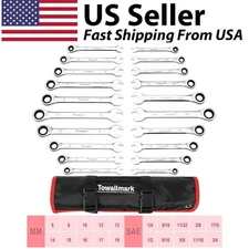 20PCS Ratcheting Wrench Set | Metric and SAE | Ratchet Combination Wrenches