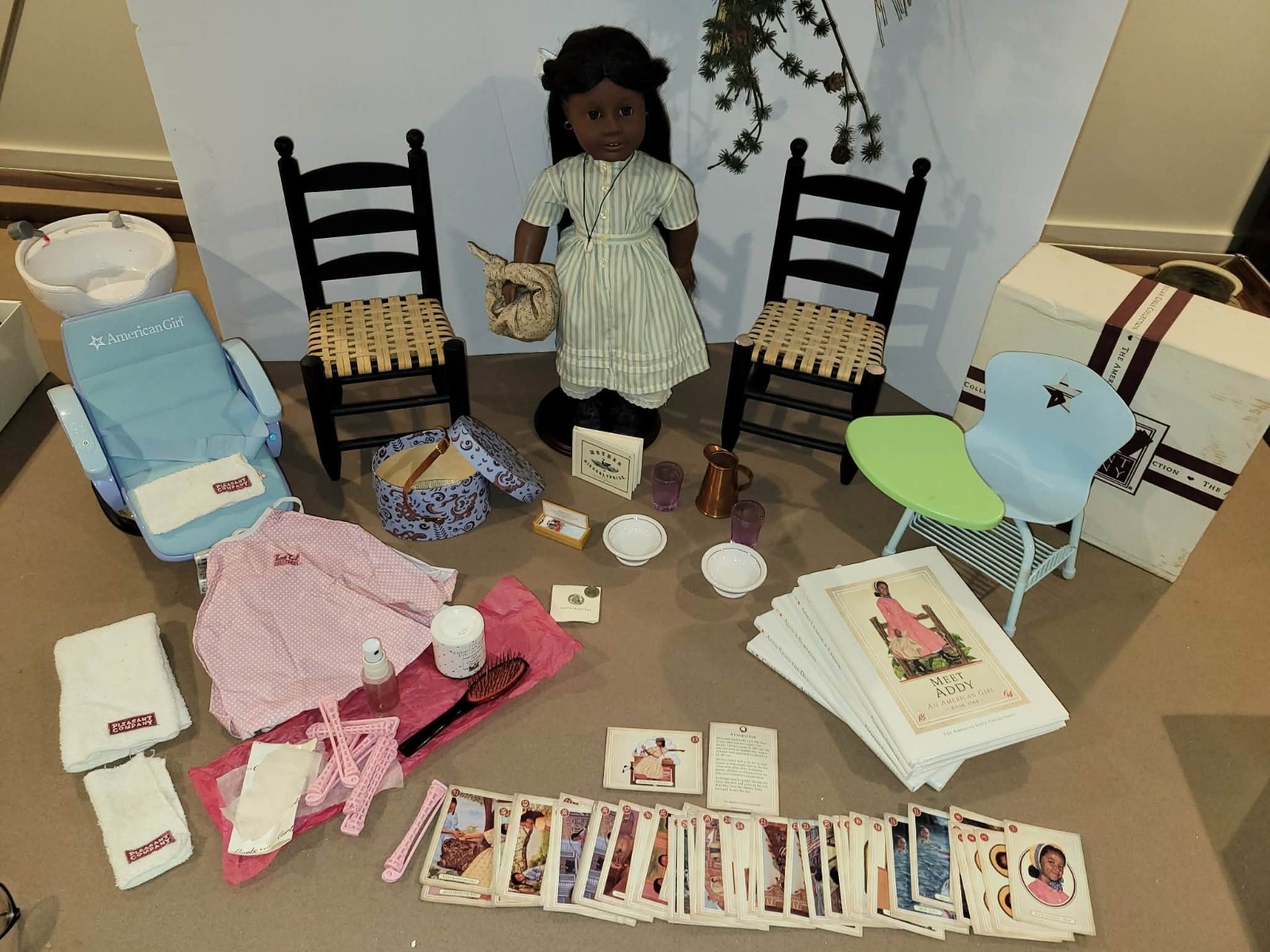 Original Pleasant Company American Girl Addy Walker Doll Acc