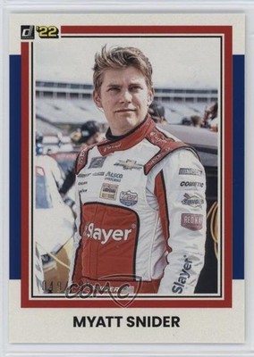2022 Panini Donruss NASCAR Retro 1981 Navy Blue 49/199 Myatt Snider #185 4aw