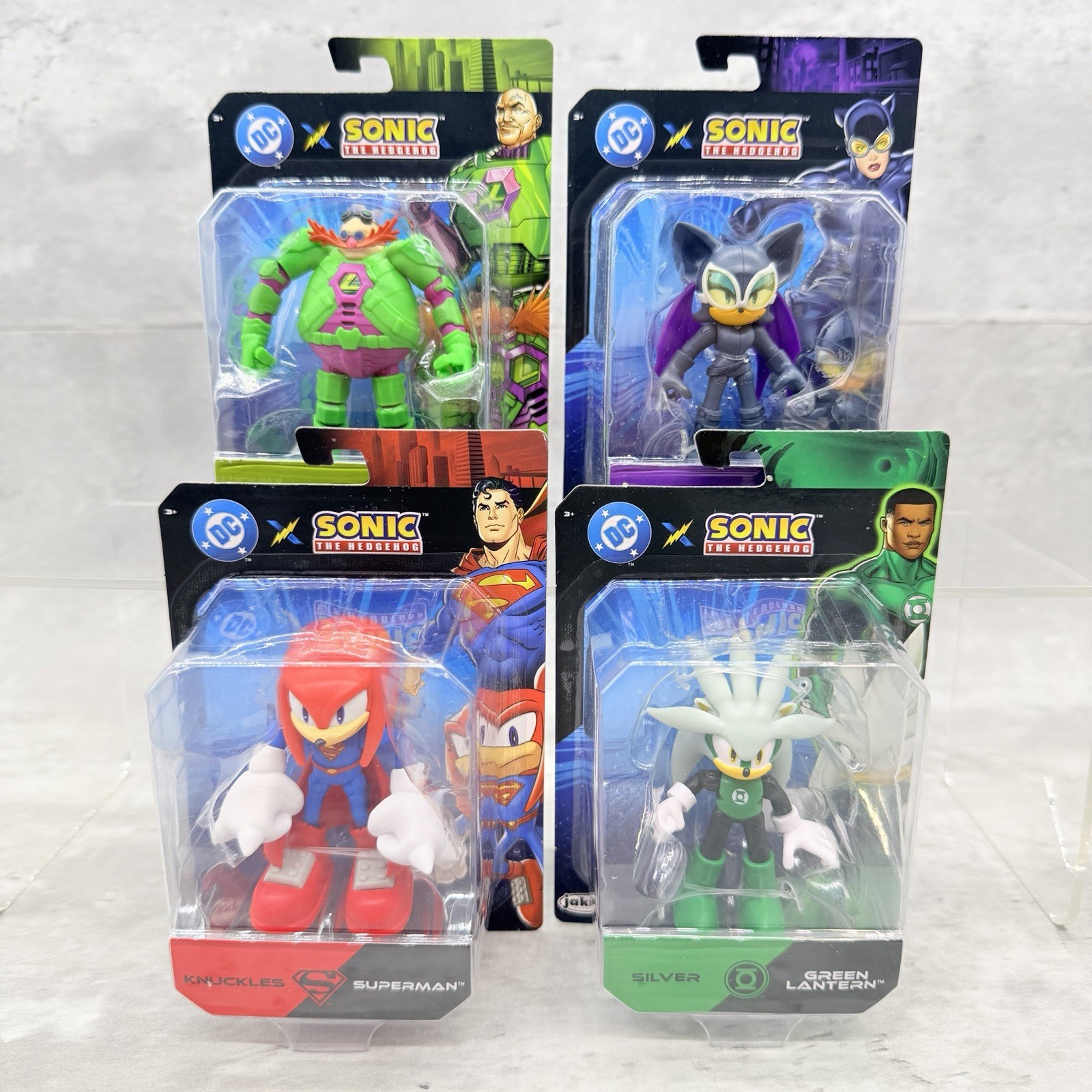 Sonic X Dc Figure Lot Of 4 - New - Sealed - Catwoman Rogue, Silver Green Lantern