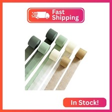 Sage Green Crepe Paper Streamers 8 Rolls 656 ft Crepe Paper Decorations for Birt