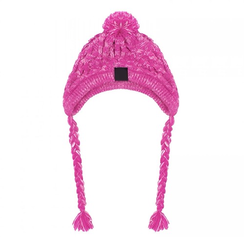 Canada Pooch Polar Pom Pom Cable Knit Pink Dog Hat Sz Medium