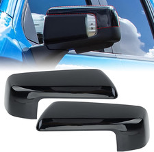 Glossy Black Side Mirror Cover Cap Trim Compatible with 2019-2024 Chevy Silverad