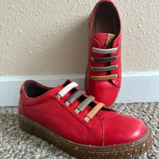 Spring Step Rugby Camper Shoes Women  EU 39 US 8.5 RED Leather Slip On Sneakers