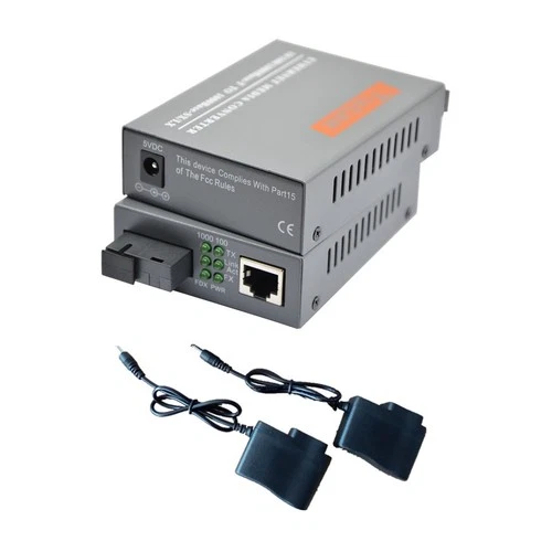 3km Gigabit Single Fiber SC Port External Power Supply Optical Media Converter u