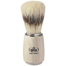Omega Banded Boar Shaving Brush White Ash Wood 11711