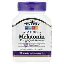 Melatonin, Quick Dissolve, Cherry, 10 mg, 120 Tablets