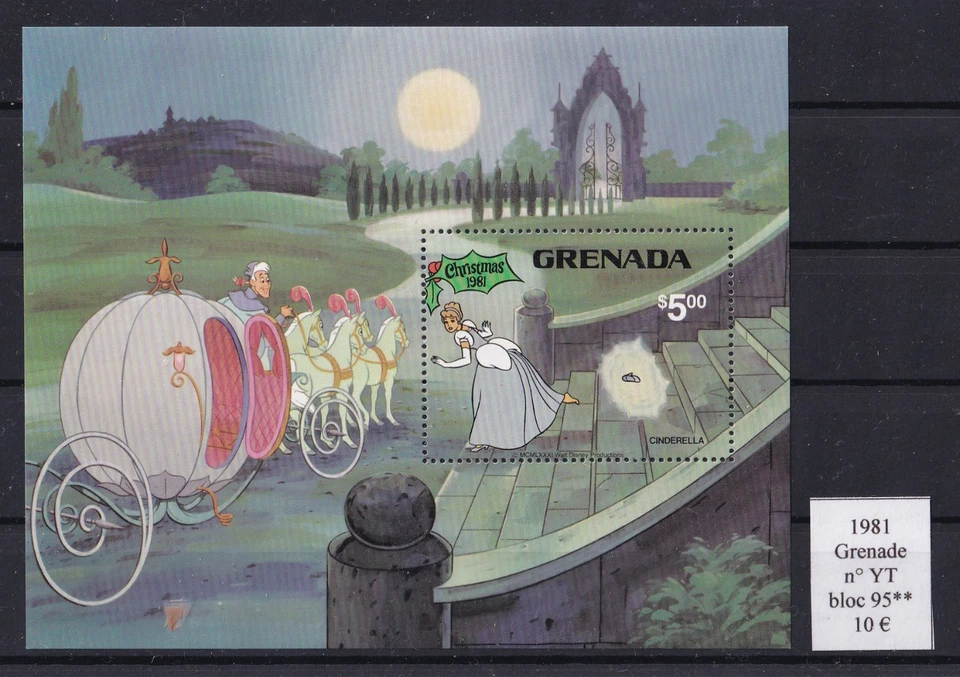 Bloc-feuillet GRENADE GRENADA 1981 n° YT 95** Disney. Noël. - Photo 1/1