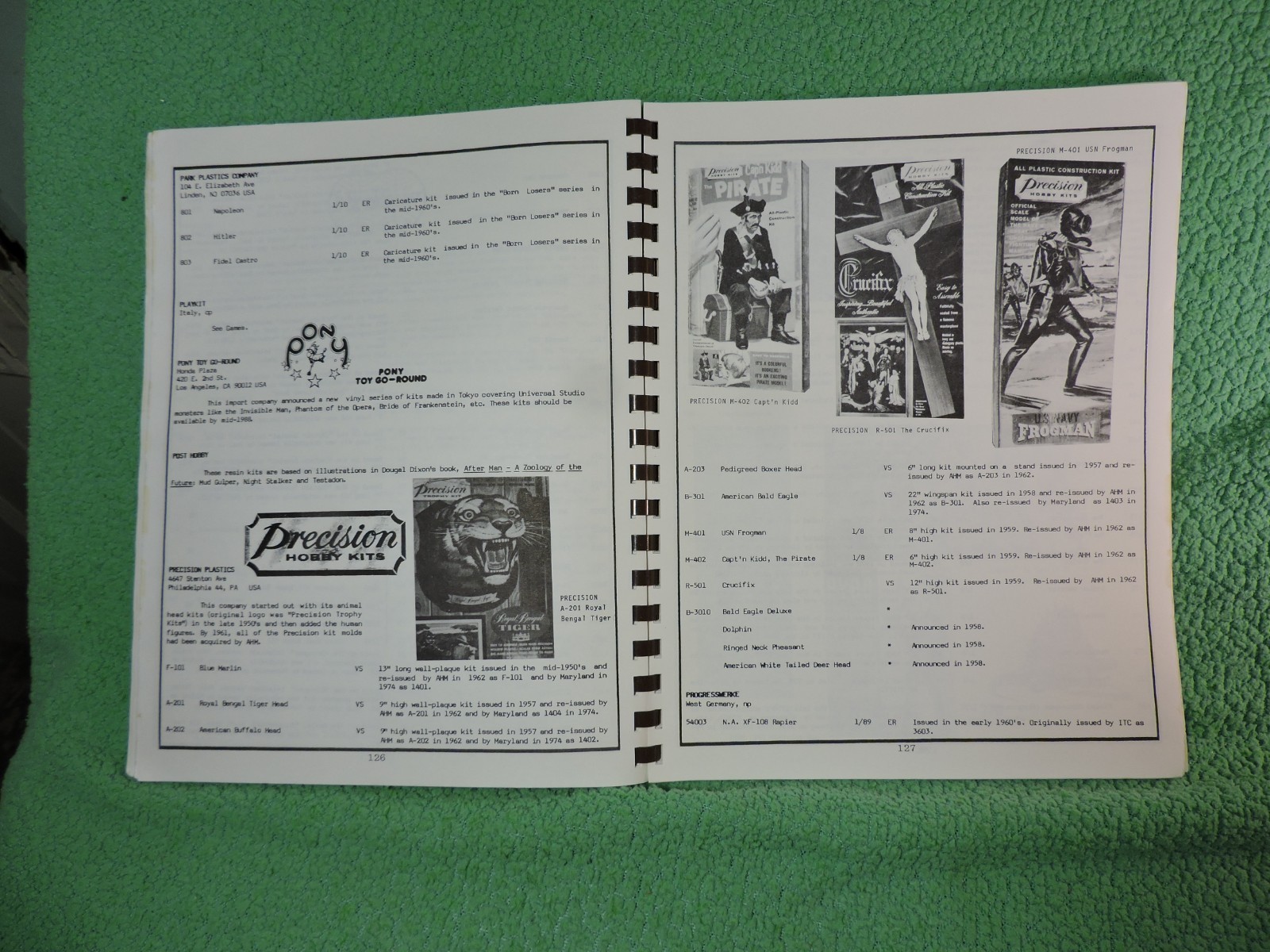 In Plastic Science Fiction and Figure Kits GUIDE By John W. Burns 1988