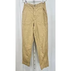 FINISTERRE Womens Yarrel Trouser Pants High Rise Organic Cotton Tan Size 26