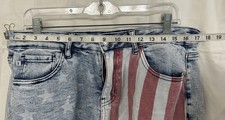 Judy Blue Los Angeles Women's High Rise Stars Patriotic Cut Off Shorts Size L