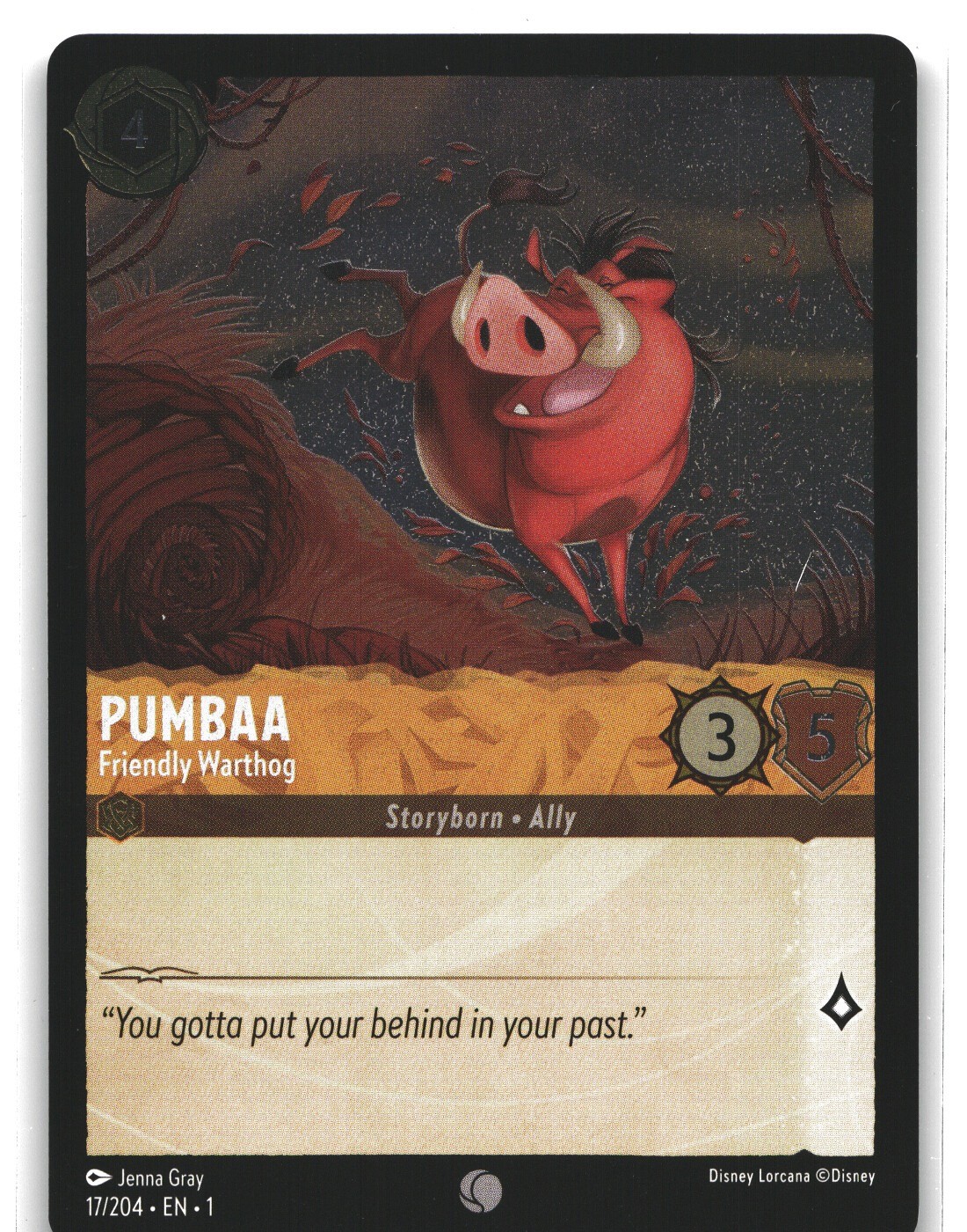 Pumbaa - Friendly Warthog 17/204 The First Chapter Common Cold Foil NM/M Lorcana
