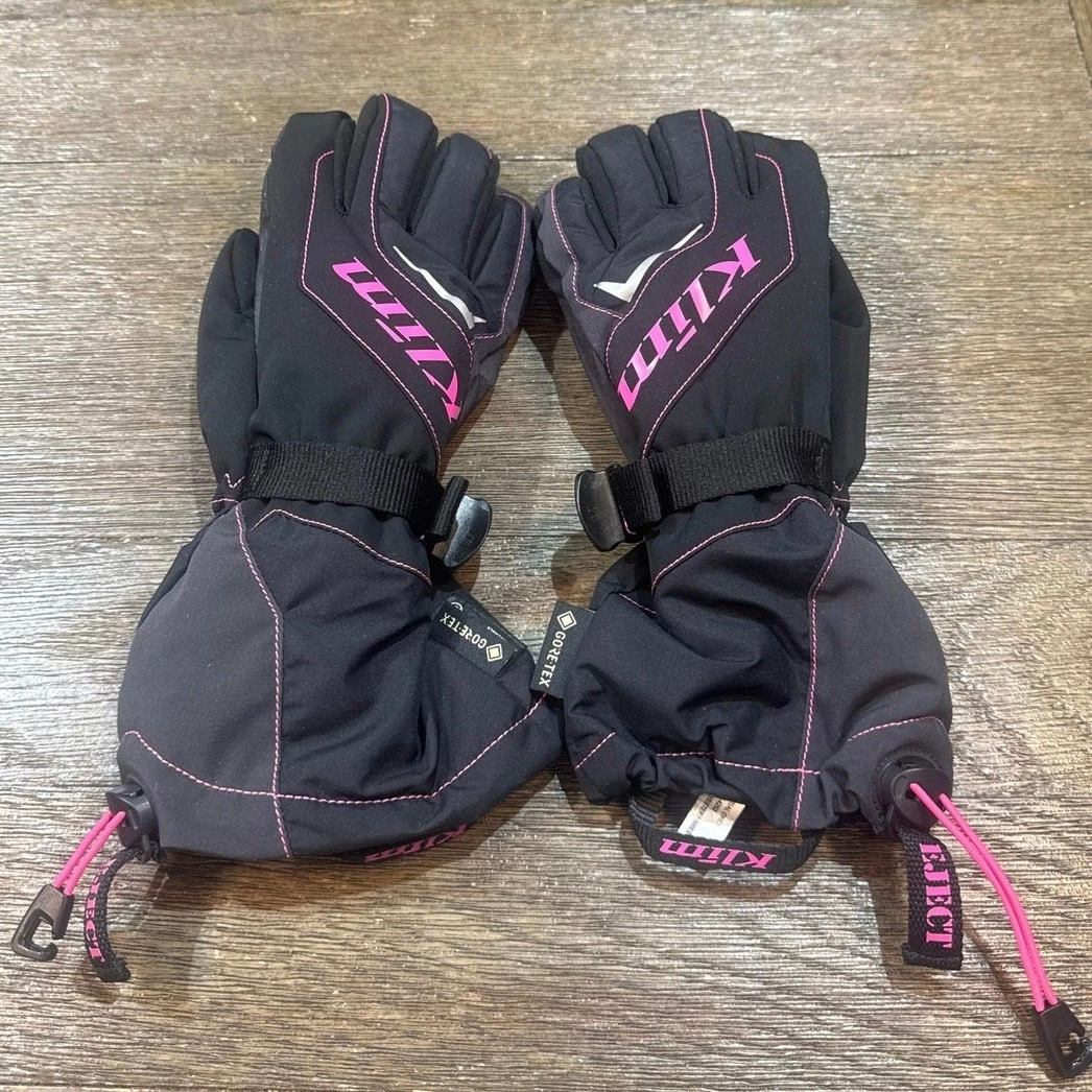 Klim Women's Ember Insulated Gore-Tex Gauntlet Gloves in Knockout Pink Small