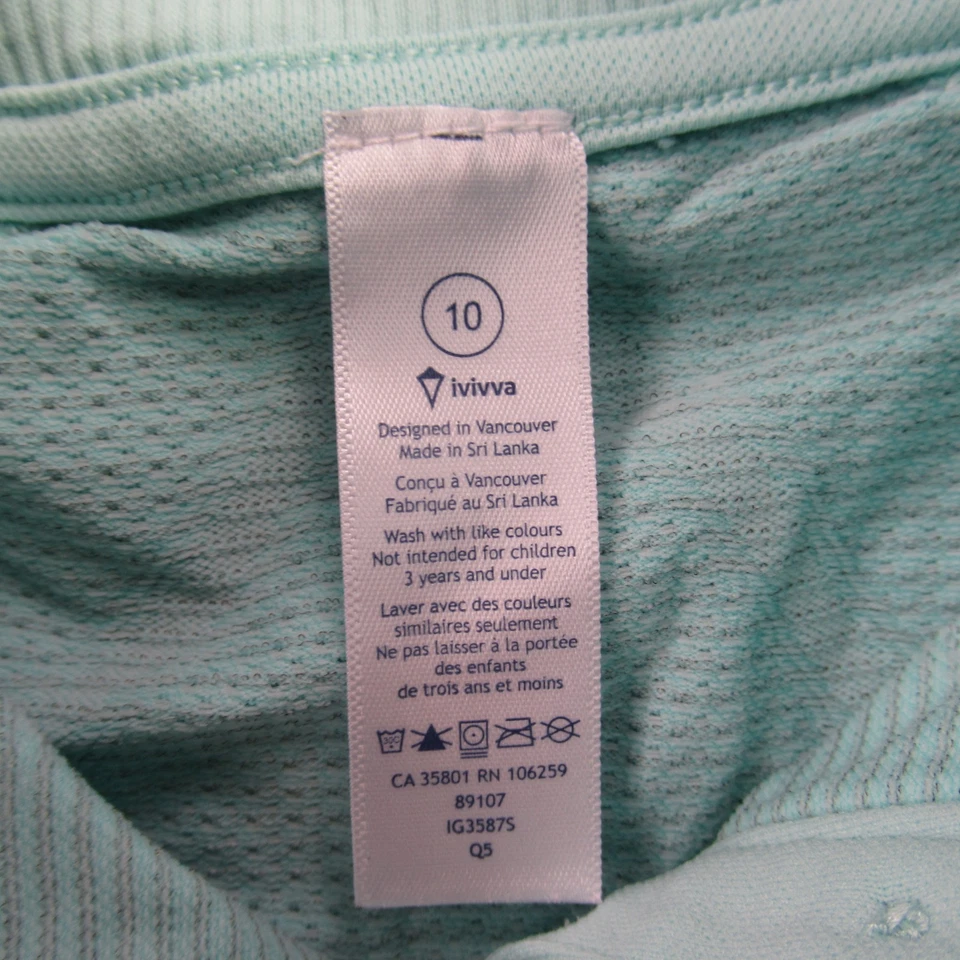 Camisa Ivivva Niñas 10 Manga Corta Cuello Pullover Ligero Polo Lululemon Foto 4 de 4